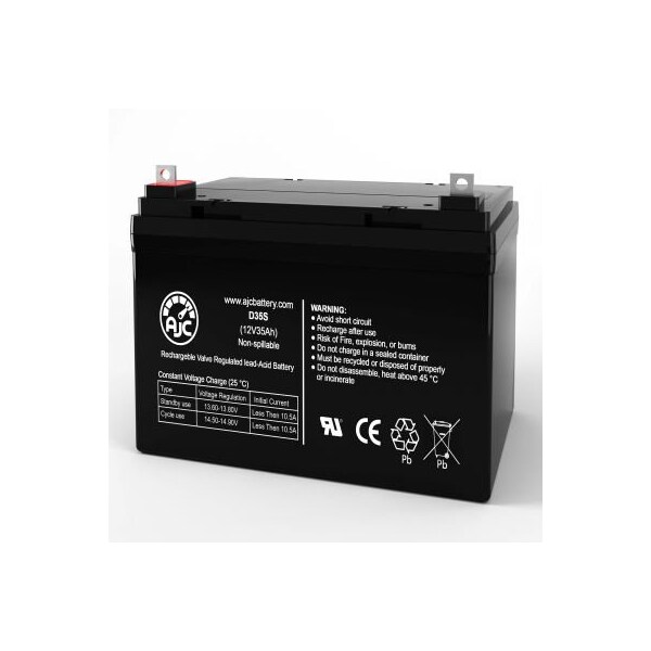 Battery Clerk AJC Simplex 20819276 Alarm Replacement Battery 35Ah, 12V, NB - AJC-D35S-A-0-170638