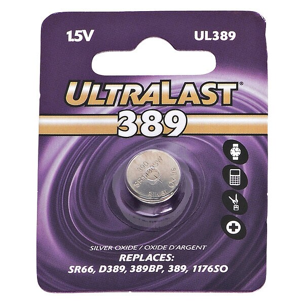 Ultralast Battery 1.55 Volt Silver Oxide Ultralast Watch Battery - UL389