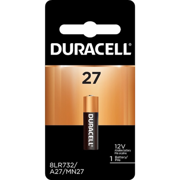 Duracell Specialty Alkaline Keyless Entry Battery, 12V - MN27BPK09