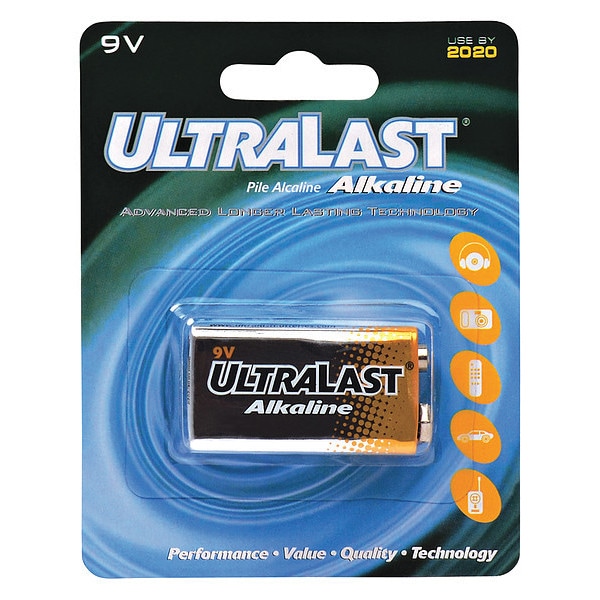 Ultralast NABC ULA9V UltraLast Alkaline General Purpose Battery - Alkaline - 9V DC - ULA9V