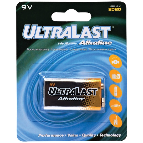 Ultralast NABC ULA9V UltraLast Alkaline General Purpose Battery - Alkaline - 9V DC - ULA9V