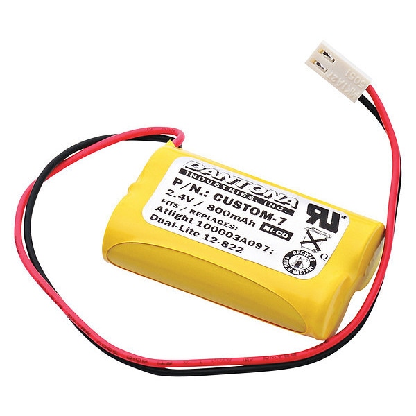 Dantona Dantona Battery - For Emergency Lighting - Battery Rechargeable - AA - 800 mAh - 2.4 V DC - 1-/ Pack - CUSTOM-7