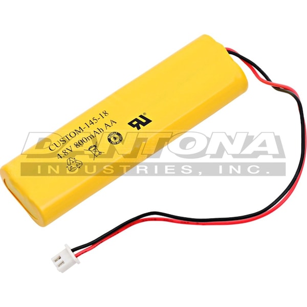Dantona Battery 4.8 Volt Nickel Cadmium Dantona Emergency Lighting Battery - CUSTOM-145-10