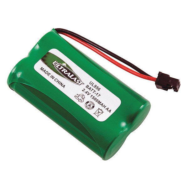 Ultralast NABC Ultralast UL-956 Nickel Metal Hydride Cordless Phone Battery - Nickel-Metal Hydride - 2.4V DC - UL956