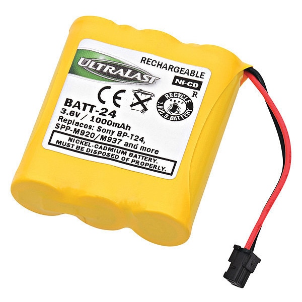 Ultralast Dantona Cordless Phone Battery - For Phone - Battery Rechargeable - 1000 mAh - 3.6 V DC - BATT-24