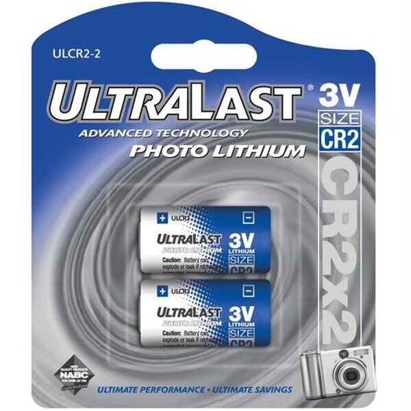 Ultralast Ultralast 3V CR2 Lithium Photo Battery - 2 Pack - UL-CR2/2