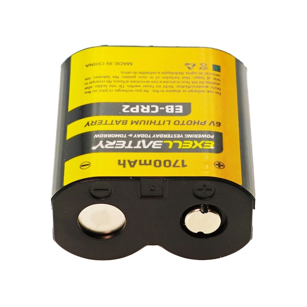 Exell Battery 6v 1700mAH Highest Capacity CRP2 Photo Battery For Digital / Analog Cameras - EB-CRP2