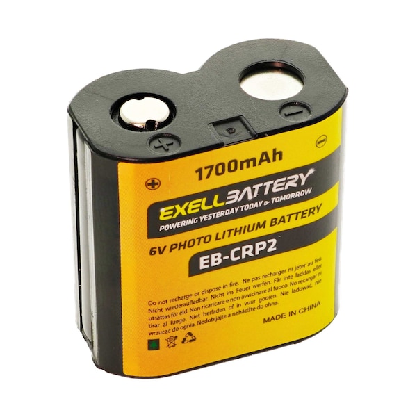 Exell Battery 6v 1700mAH Highest Capacity CRP2 Photo Battery For Digital / Analog Cameras - EB-CRP2