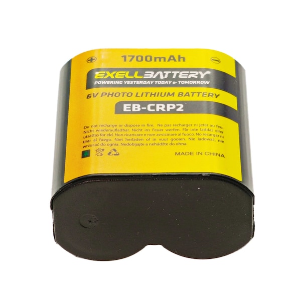 Exell Battery 6v 1700mAH Highest Capacity CRP2 Photo Battery For Digital / Analog Cameras - EB-CRP2