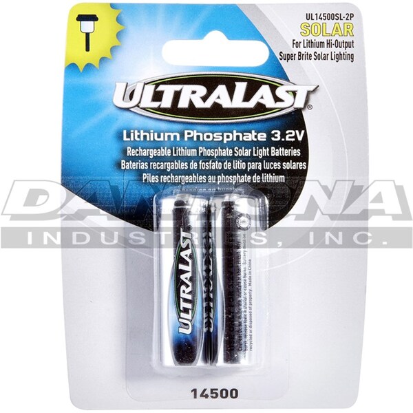 Ultralast Lithium 14500 Batteries for Solar Lighting, Pack/2 - UL14500SL-2P