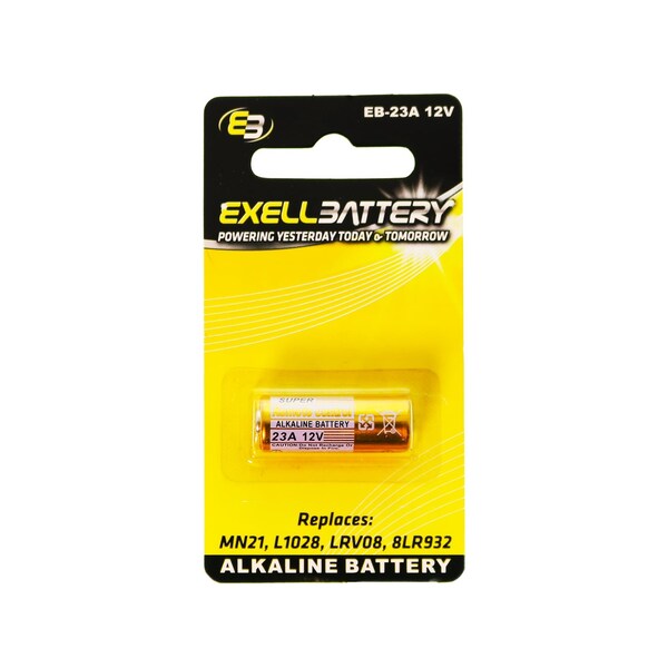 Exell Battery Exell 23A, A23 1pk Blister Card Remote Battery - EB-23A-BP1