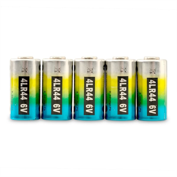 Exell Battery 5pk 6V Alkaline Battery Replaces PX28A, A544, 4LR44, K28A, V34PX - EB-4LR44