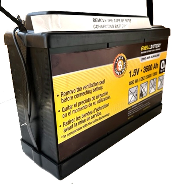 Exell Battery 1.5V 3600Ah Zinc Air Alkaline Battery - EBZ-153600