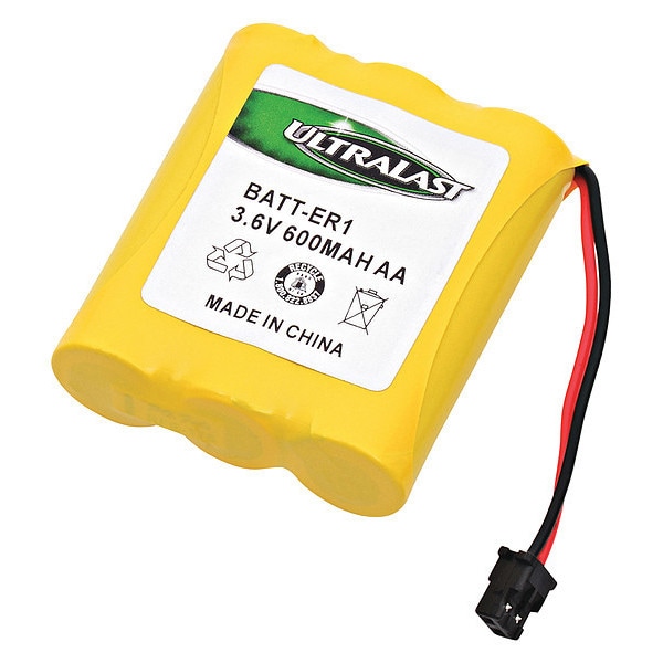 Ultralast Ultralast Battery - For Cordless Phone - Battery Rechargeable - 600 mAh - 3.6 V DC - 1-/ Pack - BATT-ER1