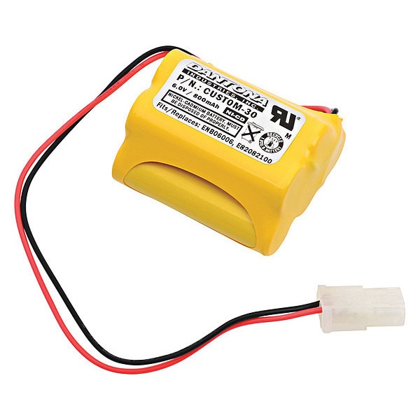 Dantona Battery 6 Volt Nickel Cadmium Dantona Emergency Lighting Battery - CUSTOM-30