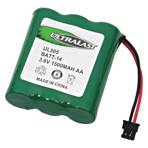 Ultralast NABC UL-505 UltraLast Nickel Metal Hydride Cordless Phone Battery - Nickel-Metal Hydride - 3.6V DC - UL505
