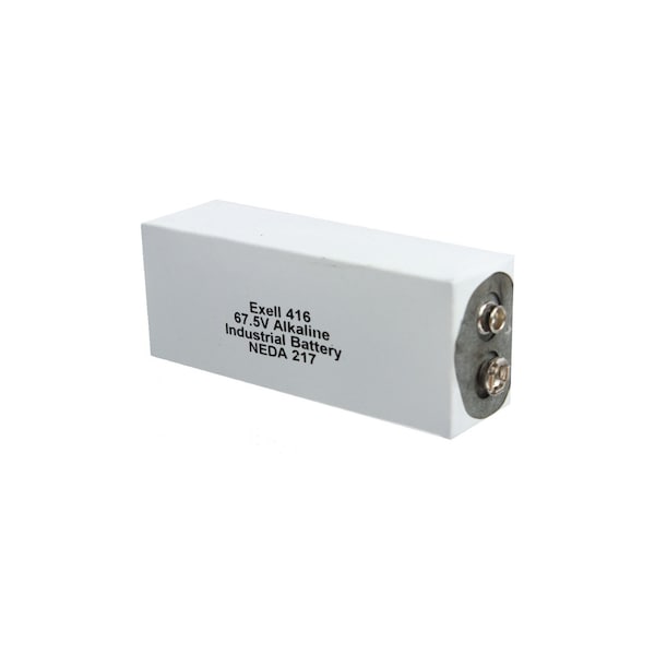 Exell Battery 416A Alkaline 67.5V Battery NEDA 217, A416, ER-416 - 416A