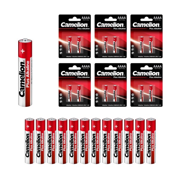 Camelion AAAA LR08 1.5V Alkaline Specialty Battery 12PK - LR08-BP2-6
