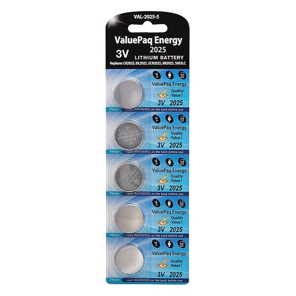 Dantona Battery 3 Volt Lithium (CR) Dantona 5 Pack Lithium Batteries - VAL-2025-5