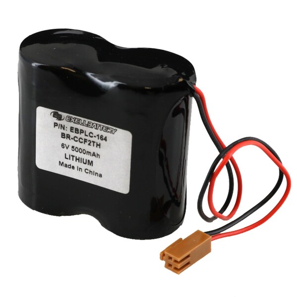 Exell Battery 6V PLC Computer Backup Battery Replaces A06B-0073-K001 COMP-164 - EBPLC-164