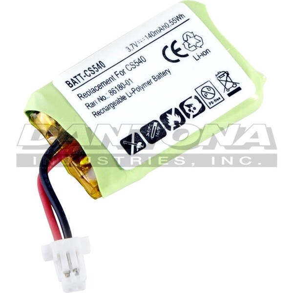 Dantona Ultralast Battery - For Headset - Battery Rechargeable - 140 mAh - 3.7 V DC - 1-/ Pack - BATT-CS540