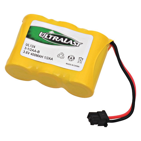 Ultralast Dantona Cordless Phone Battery - For Cordless Phone - Battery Rechargeable - 1/2 AA - 400 mAh - 3.6 V DC - 3-1/2AA-B