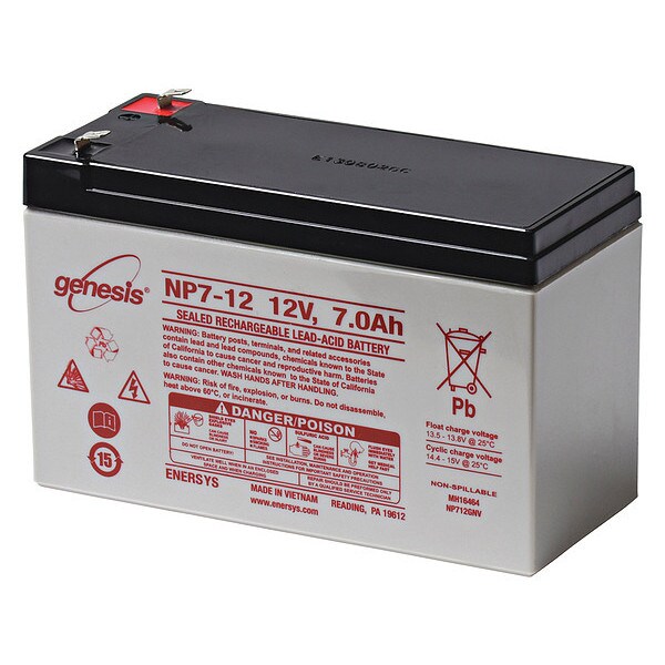 Enersys/Hawker Battery 12 Volt Lead Acid EnerSys/Hawker Emergency Lighting Battery - LEAD-12-7