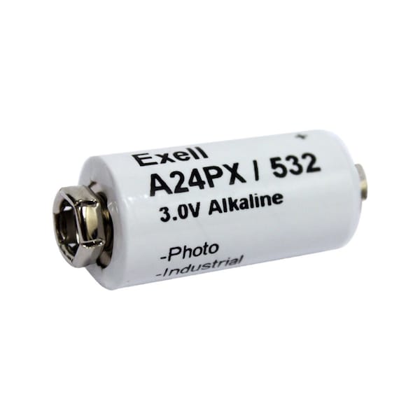 Exell Battery A24PX 3V Alkaline Battery V24PX RPX24 532 PX24 EPX24 2LR50 - A24PX