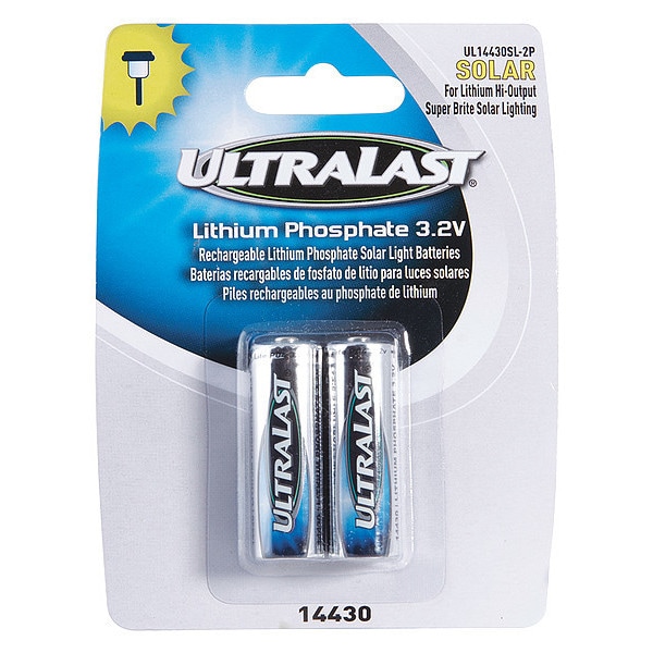 Ultralast Ultralast Battery - Battery Rechargeable - 4/5 AA - 400 mAh - 3.2 V DC - 2-/ Pack - UL14430SL-2P