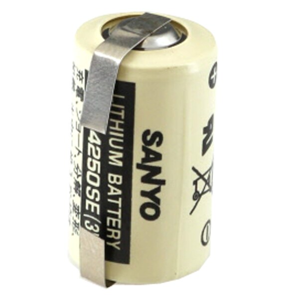 Exell Battery 3V 1/2 AA CR14250SE Laser Lithium PLC ComputerBackup Battery w/ Tabs - EBPLC-7-1