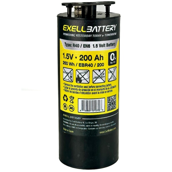 Exell Battery EBR40 Type R40 1.5V Battery EN6, HO40, 906AC, Ignitor - EB-R40