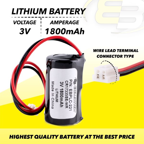 Exell Battery 3V Lithium PLC Computer Backup Battery Replaces 990XCP98000 COMP-221 - EBPLC-221
