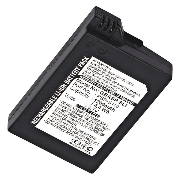 Ultralast Ultralast Battery - For Gaming Controller - Battery Rechargeable - 1200 mAh - 3.7 V DC - 1-/ Pack - GBASP-8LI