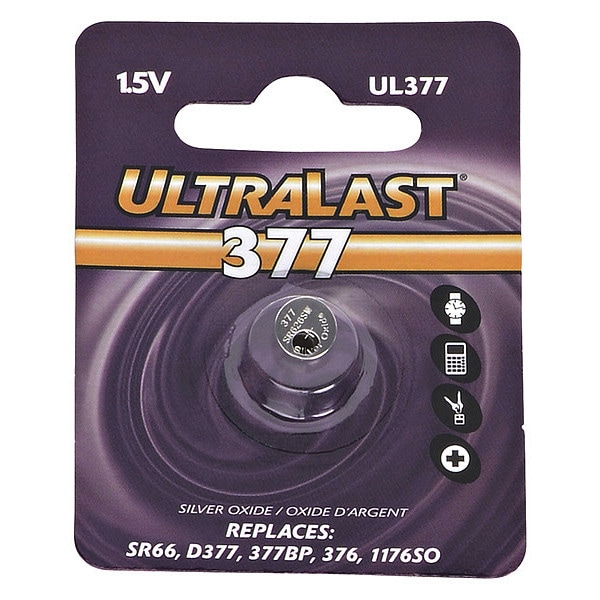 Ultralast NABC UltraLast UL-377 Silver Oxide Watch Battery - Silver Oxide - 1.5V DC - UL377