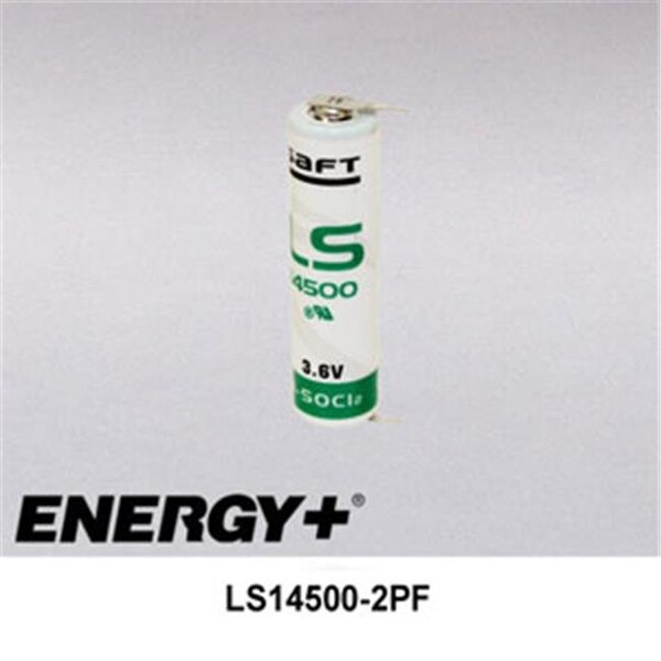 Fedco Batteries FedCo Batteries Compatible with  Saft LS14500-2PF AA Lithium Cell With PC Pins - 3.6V  2600mAh - LS14500-2PF