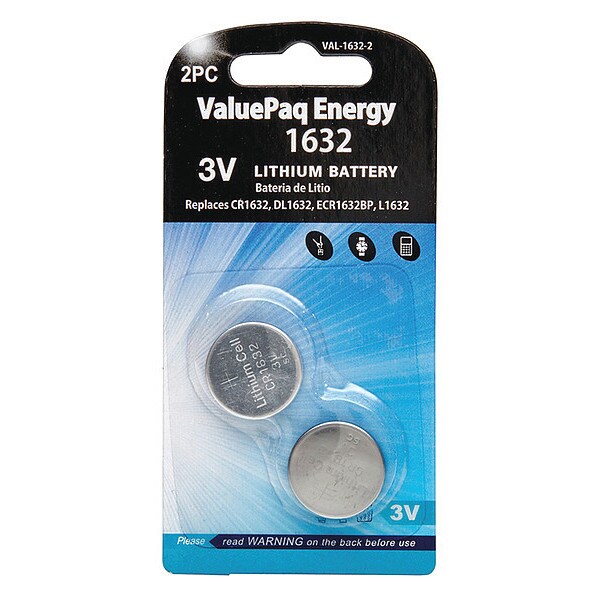 Dantona Battery 3 Volt Lithium (CR) Dantona 2 Pack Lithium Batteries - VAL-1632-2