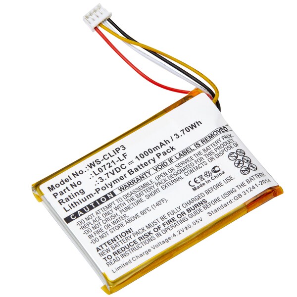 Ultralast Wireless Speaker Battery, JBL Clip 3, Clip 3AN, Clip 3SAND, L0721-LF - WS-CLIP3