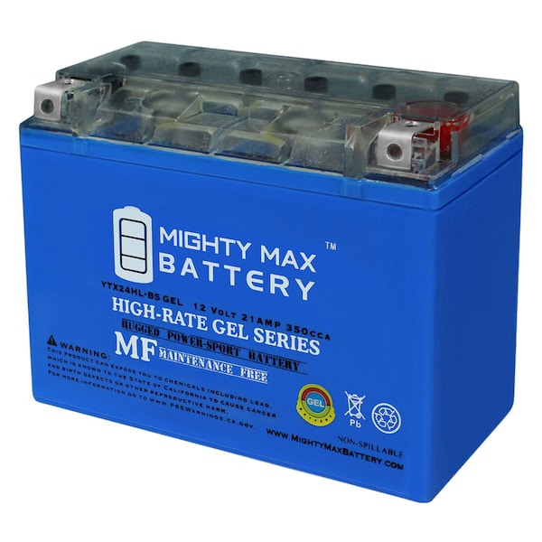 Mighty Max Battery YTX24HL-BS 12V 21AH GEL Battery for Indian 1720 Dark Horse '12-'13 - YTX24HL-BSGEL69