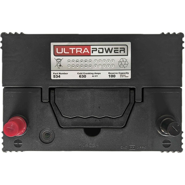 Ultrapower 12V 1000 MCA Maintenance-Free Marine Battery Group 27 - 1027M