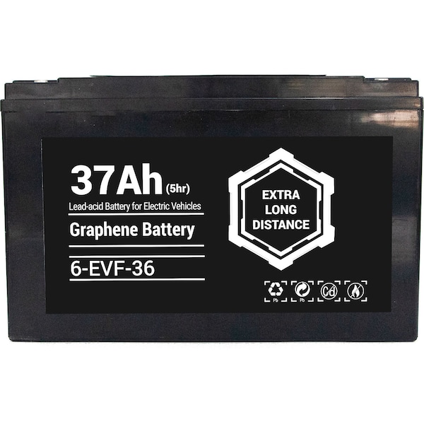 Global Industrial Replacement Battery 12V 36AH AGM for Floor Scrubber 641751 - RP6587
