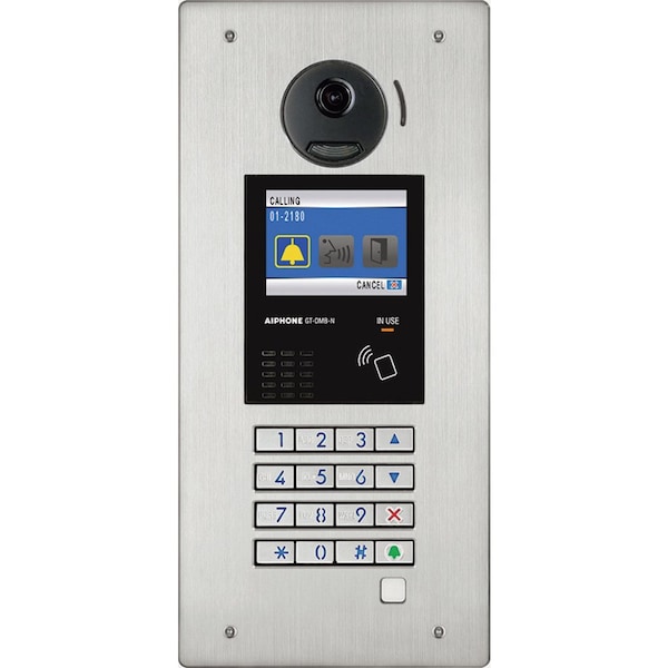 Aiphone Video Entry Station, 5-7/8"W x 12-55/64"H - GT-DMB-N