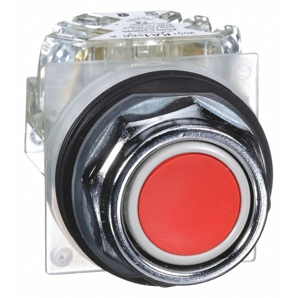 "Botón pulsador no iluminado Schneider Electric, 30 mm, 1NA/1NC, rojo - 9001KR1RH13"