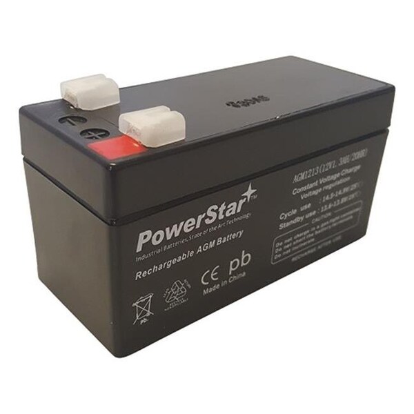 Powerstar PowerStar AGM1213-707 12V 1.2Ah SLA Battery Replaces bp1.2-12 wka12-1.3f wp1.2-12 - AGM1213-707