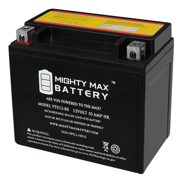 Mighty Max Battery YTX12-BS 12V 10AH Battery for Triumph Tiger 07-13 - YTX12-BS129