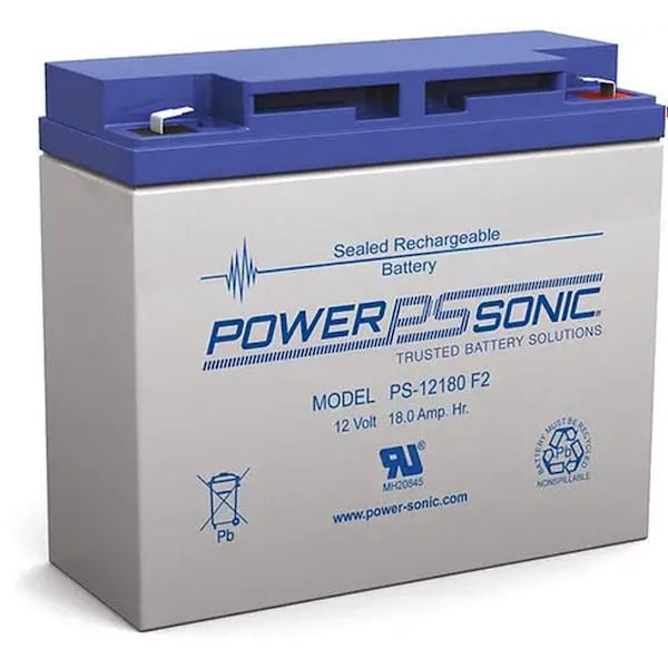 Power-Sonic 12V 18Ah AGM Rechargeable Battery, 4PK - PS-12180 F2