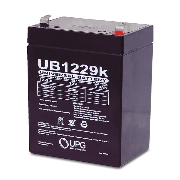 Zoro Select Sealed Lead Acid Battery, 12VDC, 3.90" H - D5700