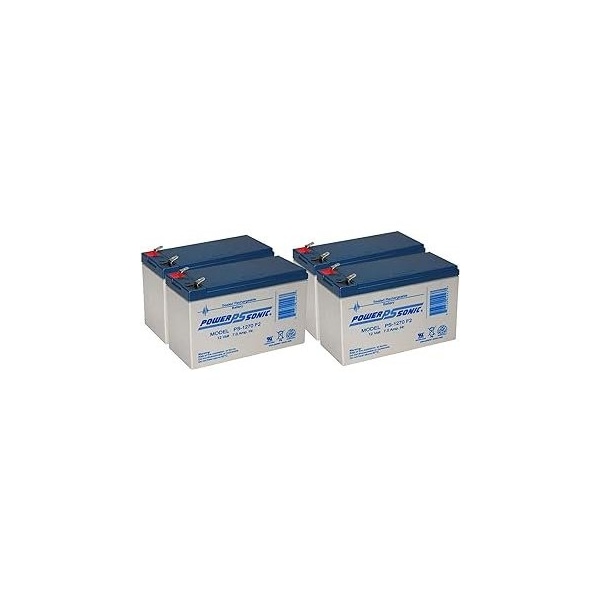 Power-Sonic PS-1270F2 12V 7Ah F2 AGM Rechargeable Battery, 4PK - PS-1270 F2