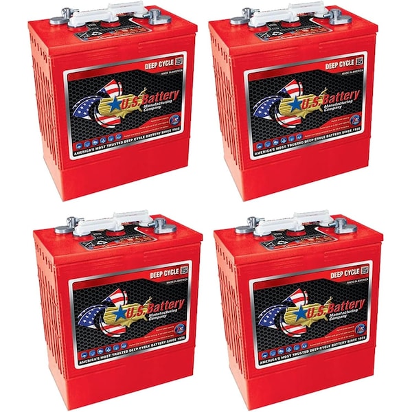 U.S. Battery 6V 310Ah Deep Cycle Flooded Battery Group 902, 4PK - US 305 XC2