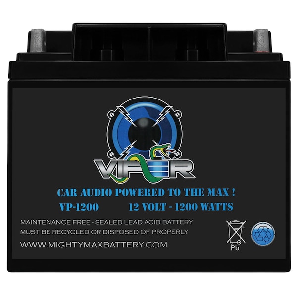 Mighty Max Battery Viper VP-1200 12V 1200 Watt Replacement Battery for Power Cell/Car Battery Audio System AGM HC1200 - MAX4018467
