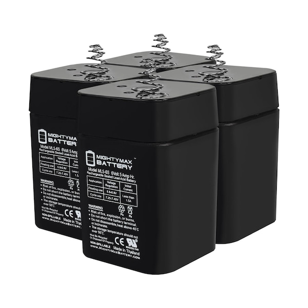 Mighty Max Battery 6V 5AH SLA Replacement Battery Compatible with Powersonic PS-650LS - 4PK - MAX3986185